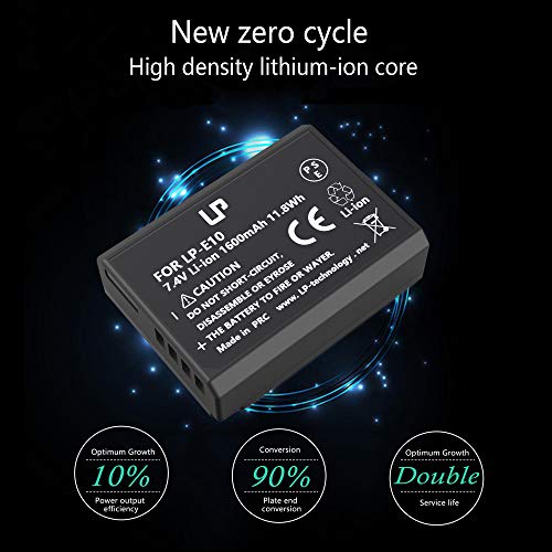image for LP-E10 Battery Rechargeable, LP Charger Compatible with Canon EOS Rebe