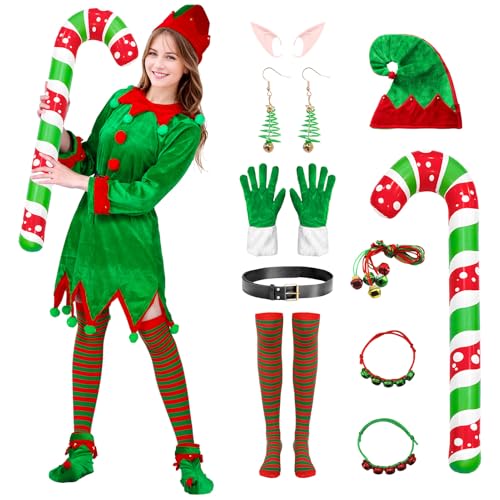SERTAS Elf Costume for Women Christmas...