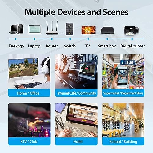 Cabo Vention Rede Rj45 Cat8 40gbps 2000mhz 10m 10 (DEZ) METROS Ethernet, Alta velocidade, com conect