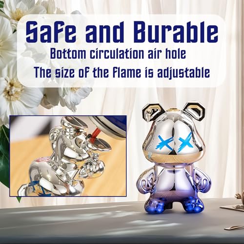Encendedor llavero animal bonito ajustable recargable miniatura 6