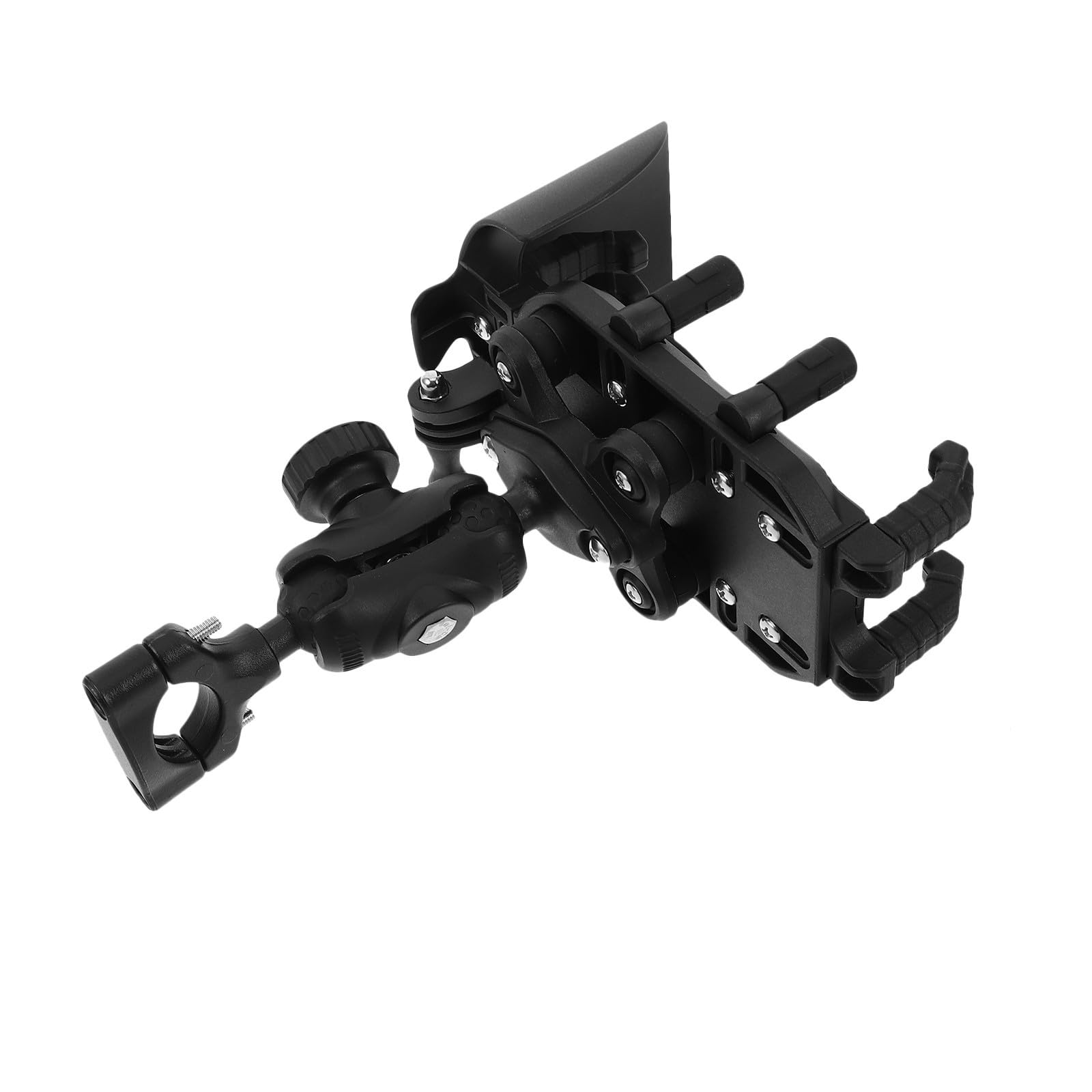 Supporto Cellulare per Veicoli a Due Ruote e Bici in Plastica e Silicone Nero, Antivibrazione e Staccabile, Adatto a Telefoni Larghezza 69-93mm, per Scooter e Manubri 1,6-3,2cm