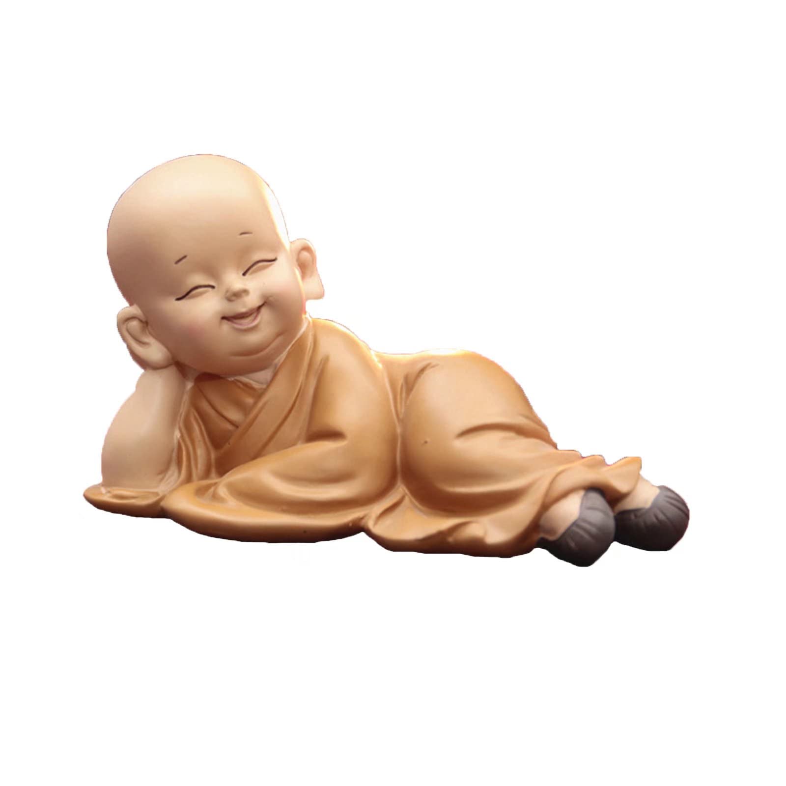 Amazon｜かわいい僧侶の仏像、創造的な樹脂の仏像、瞑想する仏像の装飾