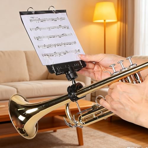 Lyre de trompette ergonomique pour fixer les partitions sans bouger - 3
