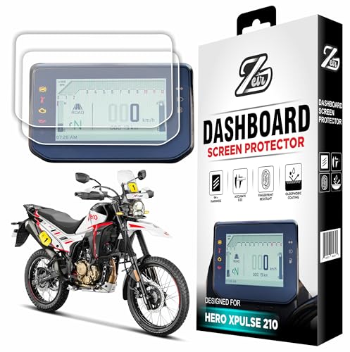 Image of ZEIR [2 Pack Screen Protector Compatible with HERO XPULSE 210 - Digital Display Scratch Guard For Xpulse210 || Anti Scratch || Instrument Console HondaXpulse Bike Accessory 2025+ [Not Tempered Glass]