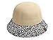 CC Womens Leopard Print Cloche Staw Bucket Hat, Natural