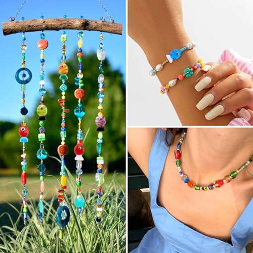 Crafans 22Pcs Fish Lampwork Beads - 11 Colors, Glass, Fish Shape, Craft Beads - Image 3