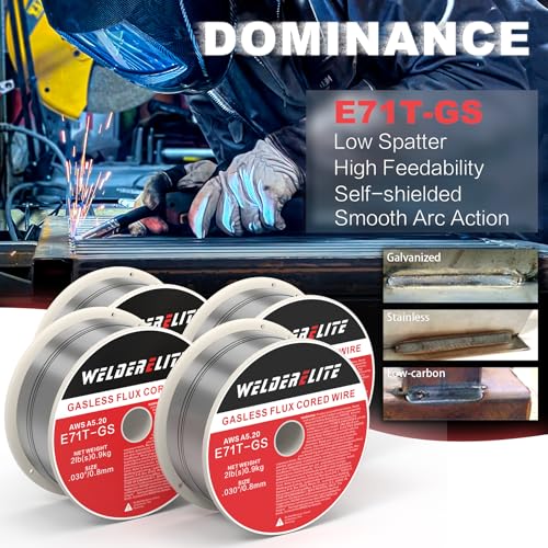 Image of 4-Pack 0.030 inch Flux Core Welding Wire (2lb Each) - E71T-GS Gasless MIG Wire