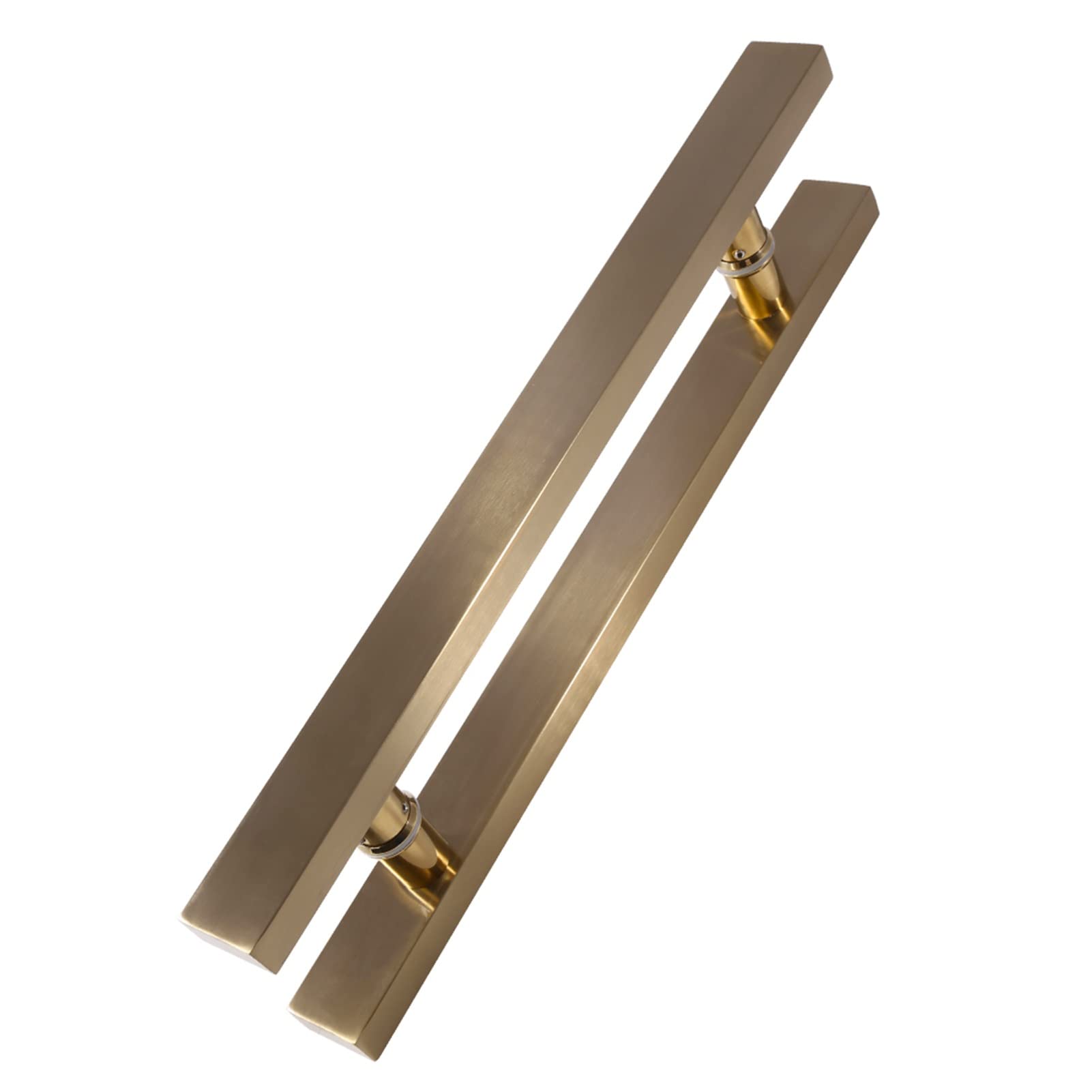 Adgcfkop Yellow Bronze Shower Door Handle, Door Handle Sliding Door Handle Pull Push,Stainless Steel Hardware Set With Install Fitting Industrial For Interior Exterior Sheds Bathroom(,40Cm/15.7In)