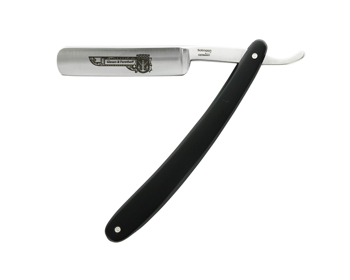 Giesen & Forsthoff Straight Razor - 5/8" with Black Handle