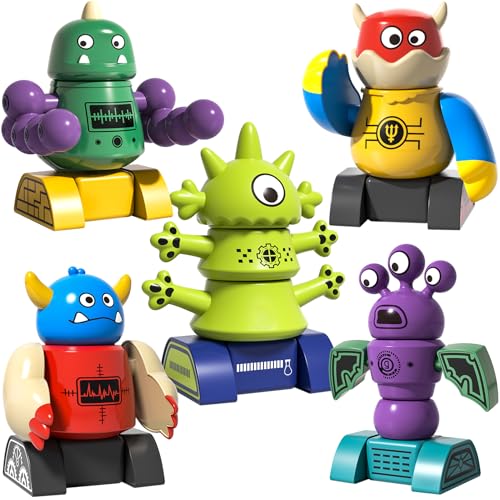 BLmukce Magnetic Robot Toy for Kids 3-5, 35 PCS STEM Educational Playset with Storage Box, DIY Stacking Monster Robots, Toddler Creative Alien Toys...