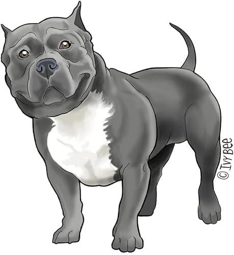 Calcomanía de vinilo con estampado de color Happy American Bully de 4 pulgadas