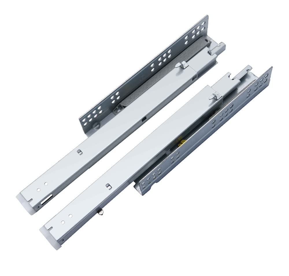 Prowadnice szuflad, prowadnice szuflad Undermount 20 cali (Color : Silver, Size : 500mm/20inch)