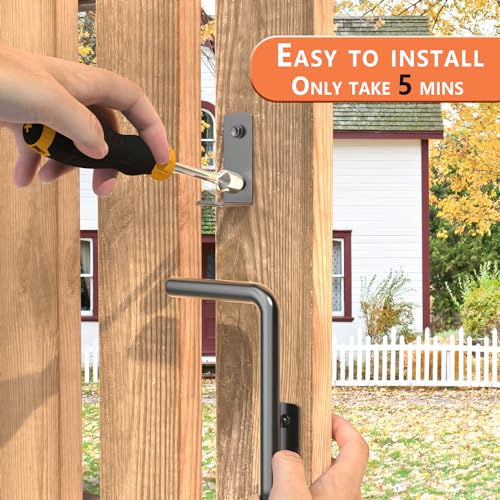 Image of 24 inch Gate Drop Rod, Cane Bolt- Easy to Install, Premium Black Plastic Spraying - Secure and Durable - Ideal for Wood, Vinyl, and Garden Gates - Corrosion Resistant(rod-24-2)