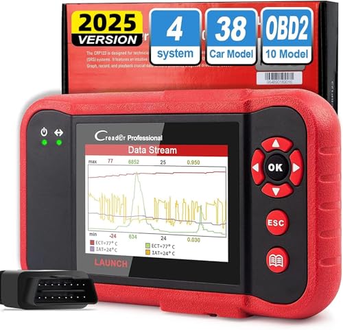 LAUNCH Alimenté par pile CRP123 Valise Diagnostic Auto obd2 diagnostic français pour Codes d’Erreur, Moteur/ABS/SRS/Boite lecteur...