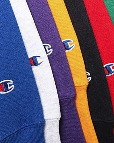 Champion Crewneck Fleece Sweatshirt For Men's Big And Tall With Script Logo Red #TOP2