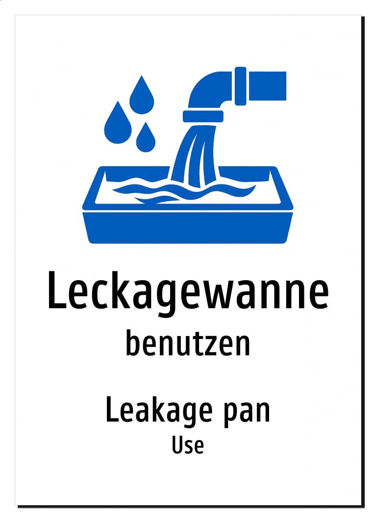 60179-DEEN-S-08 | Leckagewanne/Leakage pan Schild zweisprachig