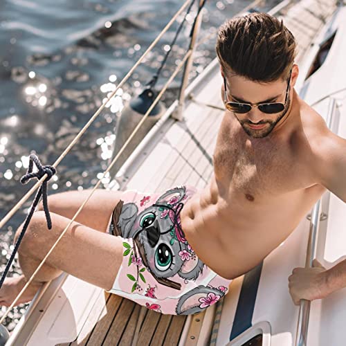 Short de plage koala fleurs et papillon pour hommes Lurnise - 2
