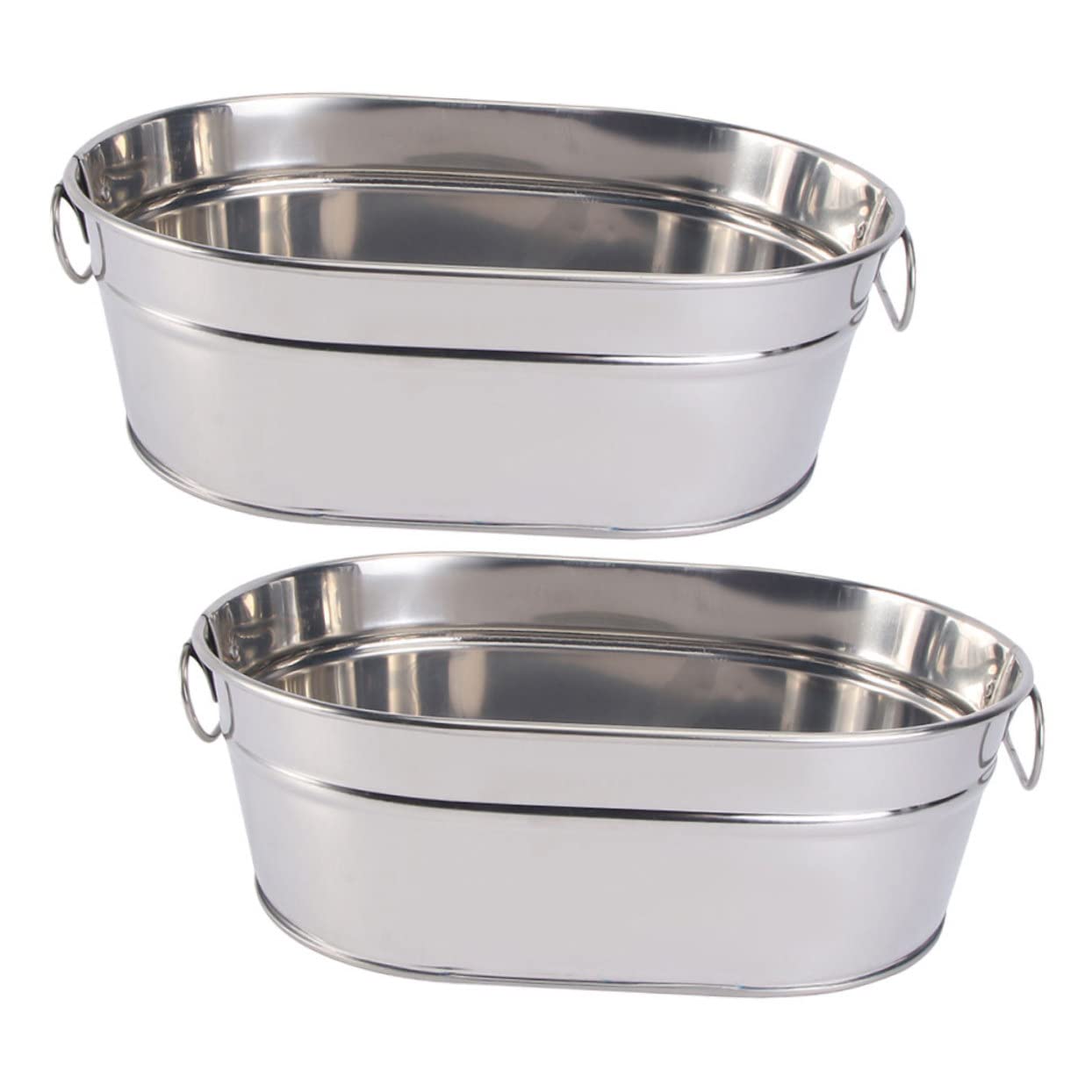FONDOTIN 2pcs Seafood Bucket Versatile Fried Chicken Snack Container for Restaurants Home Use Convenient Side Handles for Easy Serving