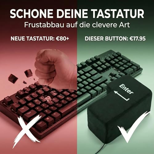 GOODS+GADGETS® Enter Taste zum Schlagen 20cm XXL USB Schreibtisch Gadget – Ansicht 5