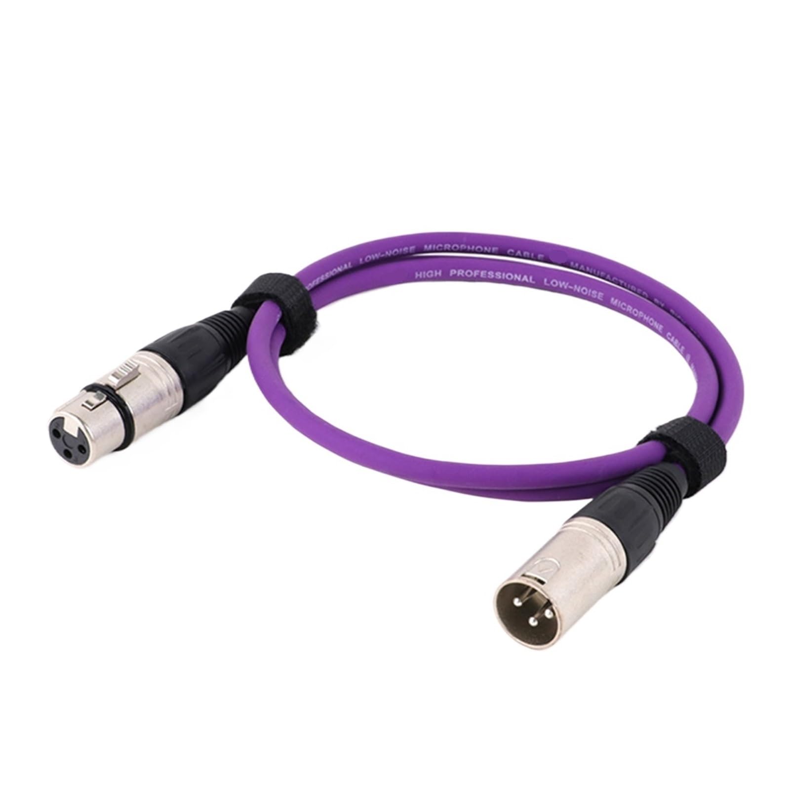 Kabel krosowy audio - XLR męski na żeński XLR 3-pinowy kolorowy kabel XLR do mikrofonu 0,3 M 1M 2 M 3 M 5 M 8 M 10 M 15 M (fioletowy, 5 m)