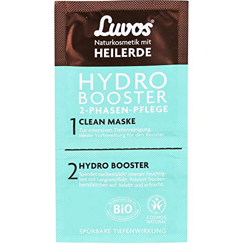 Luvos Hydro-Booster mit Clean-Maske mit Sofort-Effekt, Cremefarben, 2x7,5 ml