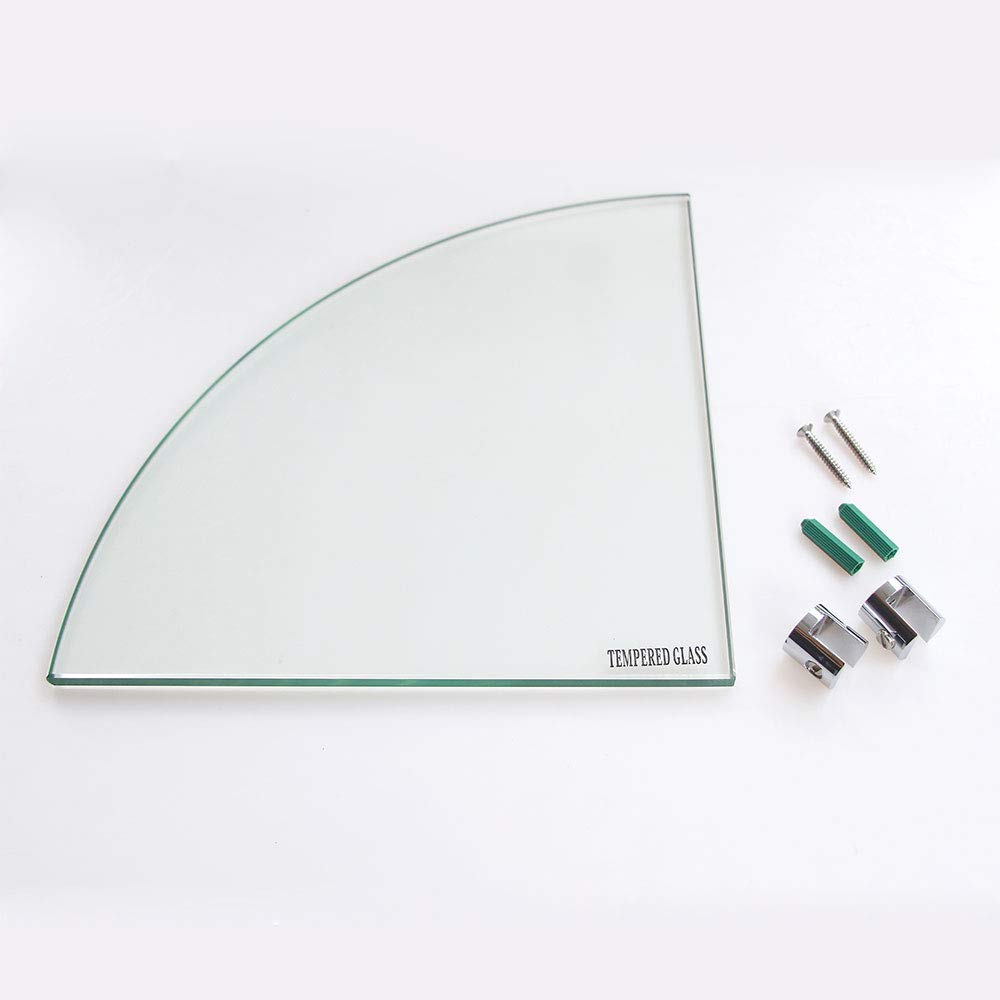 Buy Bathroom Glass Corner Shelf, Lavatory Shower Caddy, Tempered Clear