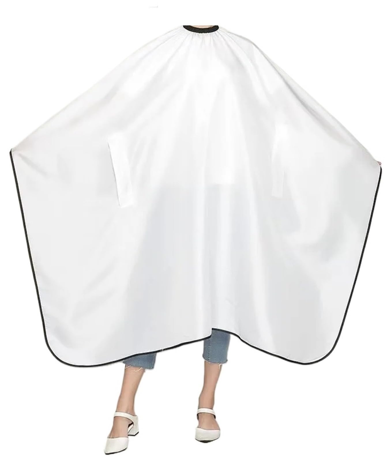 Capa De Peluquero 3 uds delantal for peluquero impermeable delantal for corte de pelo capa cubierta for corte de pelo salón peluquería cubierta for corte de pelo delantal paño de estilismo(WHITE)