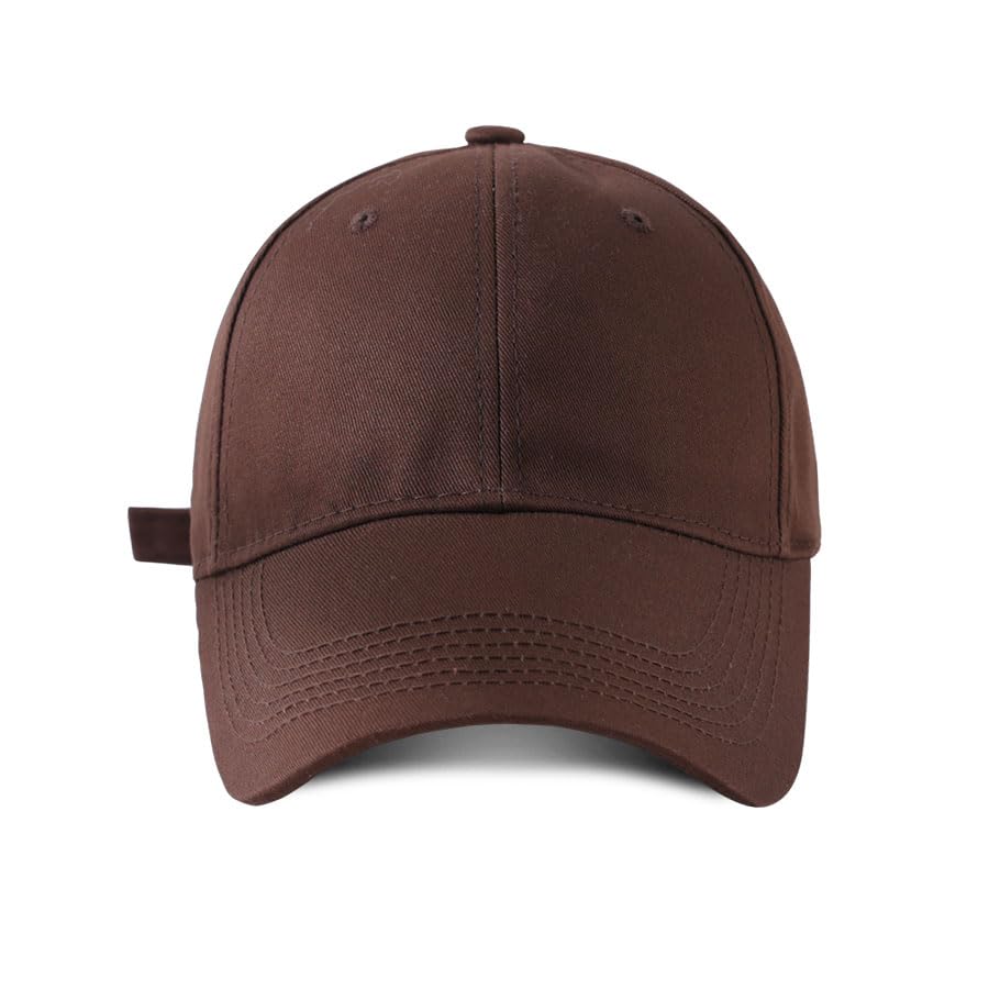 COTIDI Gorra Hombre 100% Algodón Béisbol Ajustable, marrón, Talla única