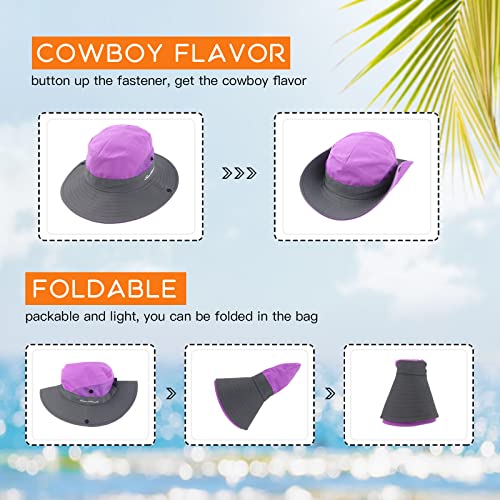 Image of Sun Hats for Women Beach Hat Ponytail Hat Womens Sun Hat with UV Protection Wide Brim