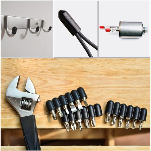 Image of uxcell 80pcs Round Rubber End Caps 1 /8 inch 1 /4 inch 3 /8 inch 1 /2 inch Grey Vinyl Cover Screw Thread Protectors Assortment Kit(3mm 6mm 9mm 12mm)