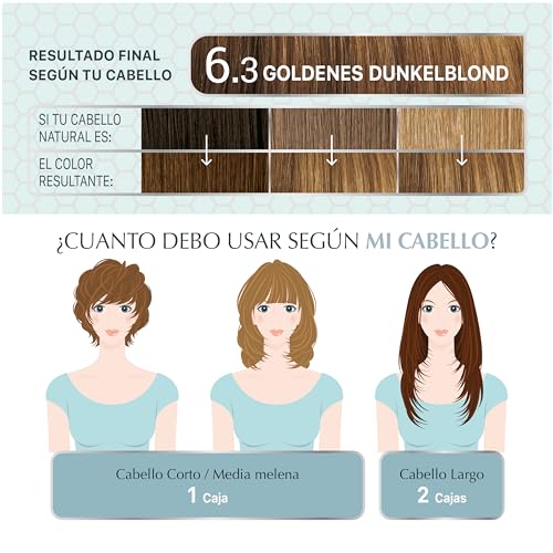 Foto von Colour Clinuance | Haarfärbemittel für empfindliches Haar | Dauerhafte Färbung ohne Ammoniak Mehr Glanz | Intensive Farbe | 100% ige Deckung | 6.3 Goldenes Dunkelblond | Dermatologisch getestet