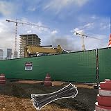 ShadeMart 6' x 50' Green Fence Privacy Screen Windscreen Shade Fabric Cloth HDPE, 90% Visibility Blo