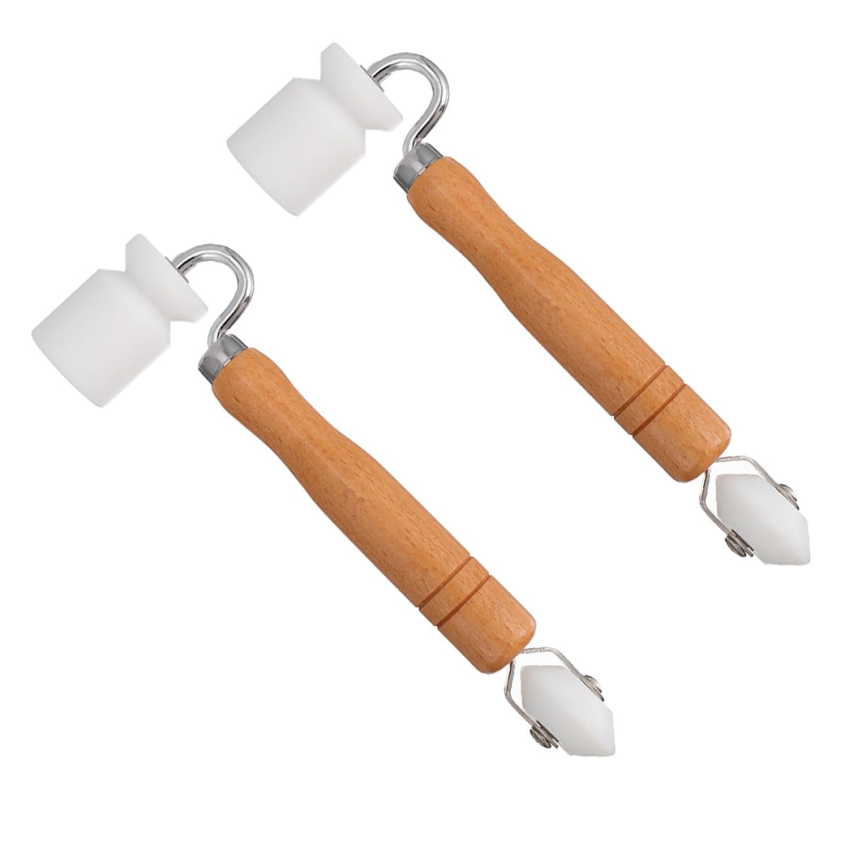 GLEAVI Rodillo para Papel Pintado Presión Manual 2 Piezas Mango de Madera y Rodamiento Resistente Adecuado para Juntas y Construcción de Papel Tapiz y Telas No Tejidas