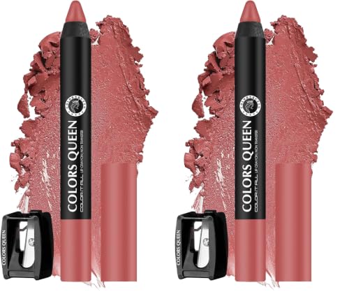 Image of Colors Queen Color It All Long Lasting Crayon Lipstick | Up to 18 Hours Stay | Creamy Matte Finish | Waterproof & Light Weight| Smudge Proof & Non-Transferable | Lipstick for Women (Confident,3.5g)