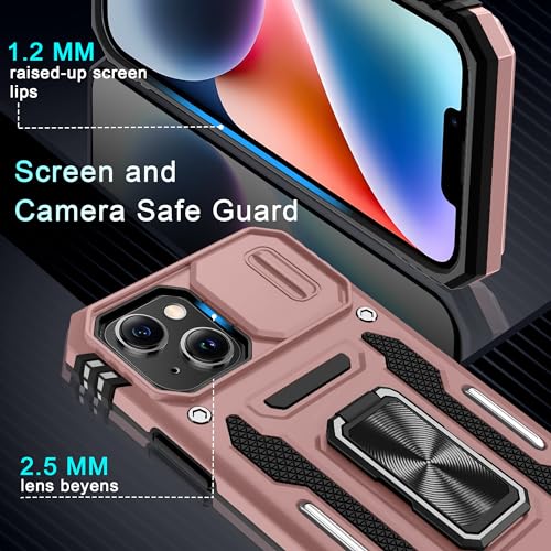Coque de protection or iPhone 14 Plus DEERLAMN armure premium avec vitre