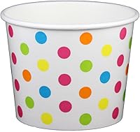 Vista 12 de Vasos de papel de yogur de 12 onzas, 1000 unidades (lunares - azul)