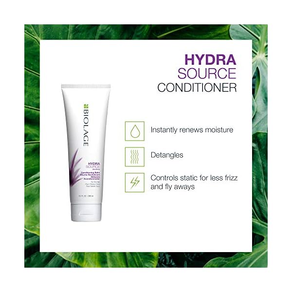 Biolage Hydra Source Conditioning Balm | Hydrates, Nourishes & Detangles Dry Damaged Hair | Moisturizing | Sulfate-Free | For Medium To Coarse Hair | Deep Conditioning | 16.9 Fl. Oz