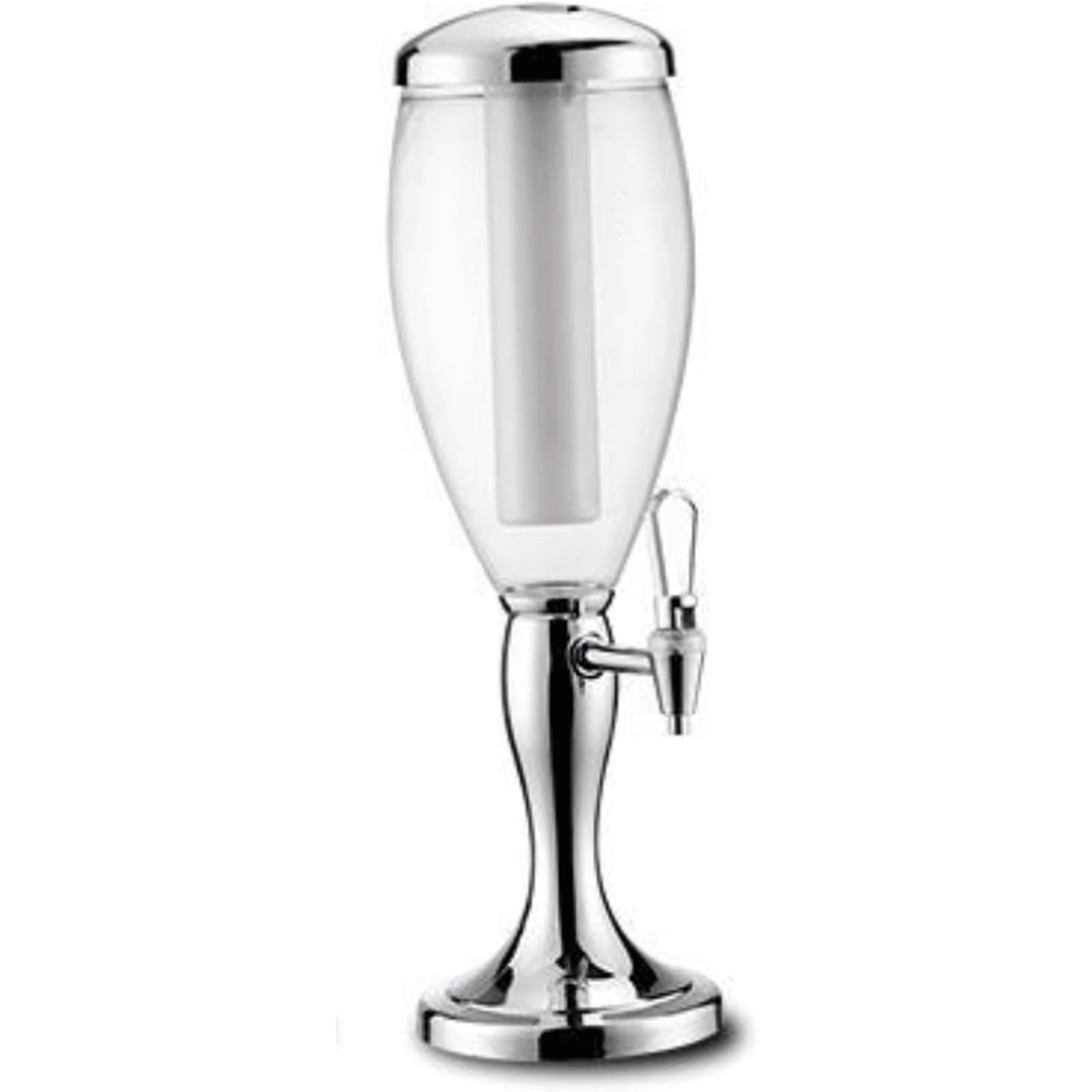 Dispensador Torre de cerveza grande con carámbanos y luces, dispensador de cerveza transparente, dispensador de bebidas/cerveza/licor/bebidas frías, contenedor de cerveza Cerveza