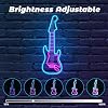 CoolGift Mart Guitar Decor, Pack of 2, Guitar Wall Mount Stand with LED Lights + Dimmable Electric Guitar Neon Light, USB Powered, Gift for Men, Guitar Players, Music Lovers, Man Cave