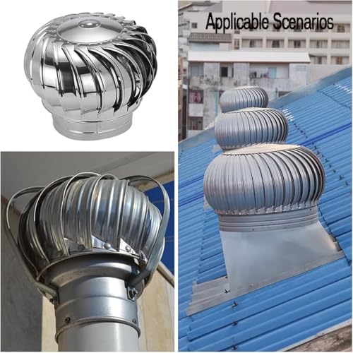 Tapa de ventilación de techo con extractor eólico resistente a la lluvia 7