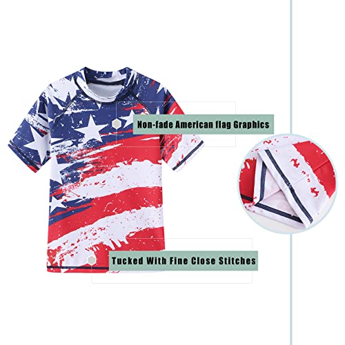 Image of Girls Rash Guard Swimsuits Short Sleeve Swim Shirt for Kids Girls One Piece Bathing Suit Swimwear 7-16 Years