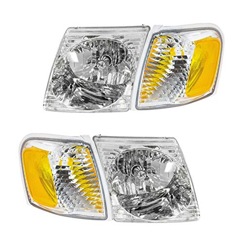Headlight Headlamp Park Light Lamp Kit Set of 4 for Ford Explorer Sport Trac