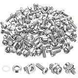Käfigmuttern und Schrauben M6 x 20MM für Netzwerkschränke, 260 Stk/130 Set Rack Montageschrauben & Käfigmuttern Set für Patchpanel Racks Servergehäuse Netzwerk Rack Schrauben