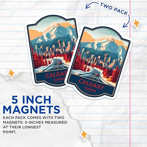 Imanes decorativos Calgary Canadá pack x2 5 pulgadas miniatura 3