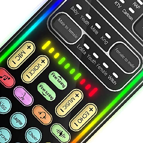 Cambiador de Voz Portátil, Disfrazador de Voz Bluetooth de Mano con 8 Efectos de Sonido, Luces LED, Ajustable por Voz, Modulador de Voz para Juegos de Computadora PC