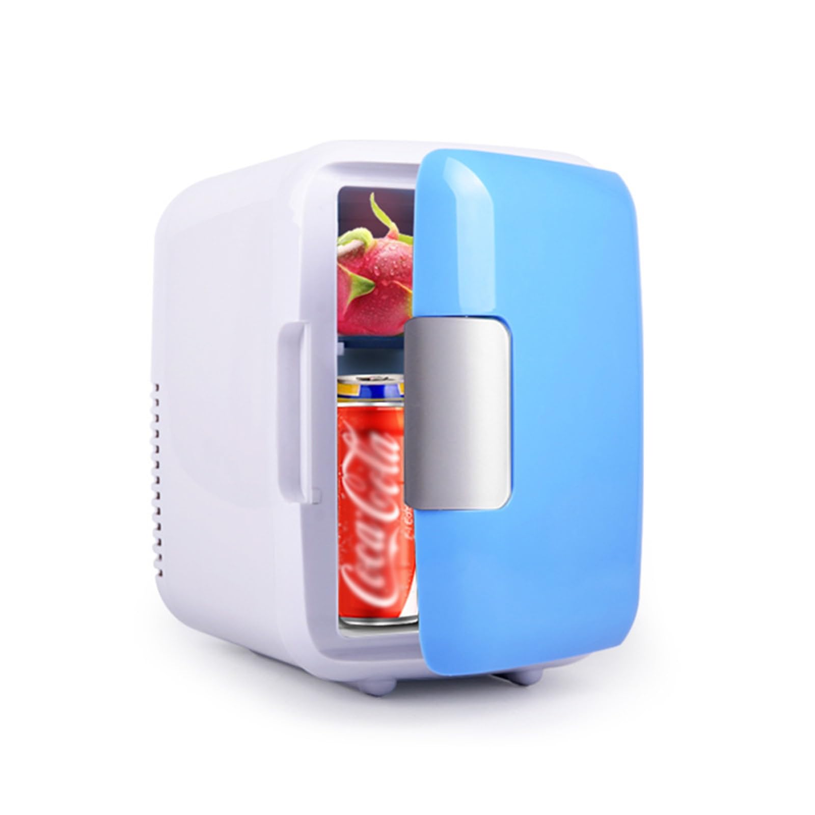 Frigo Compatto A Porta Singola, Piccolo Frigorifero con Ripiani Rimovibili, Mini Frigorifero Elettrico per Appartamento, Ufficio, Soggiorno, Dormitorio(Color:Blue)