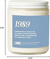 Vista 8 de CE Craft Taylor Inspired Gift – Vela perfumada de 1989 – Vela de cera de soja natural, regalos únicos para mujeres, cumpleaños, temática musical