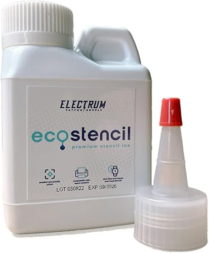 Electrum Tinta para plantillas ecológicas para impresoras Epson Eco Tank, tinta de plantilla a base de violeta de metilo que crea plantillas