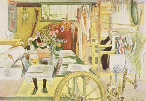 Poster l'atelier de Carl Larsson animaux grand tableau mural 60x90cm salon