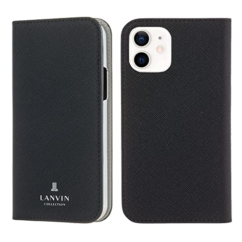 LANVIN COLLECTION (ランバンコレクション) iphone12mini ケース 手帳型 カード収納 Folio Case Monogram (Black) 【日本正規代理店品】